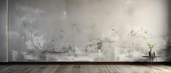 Naklejka premium White concrete wall background texture with plaster