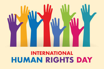Vector illustration of Human Rights Day background. - obrazy, fototapety, plakaty