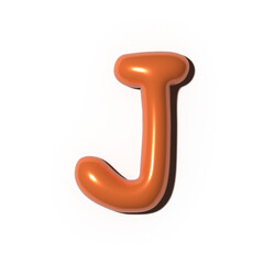 3D alphabet letter resembling a playful balloon. For adding a touch of childlike wonder to school projects, children's books, birthday party invitations, cartoon-themed designs.