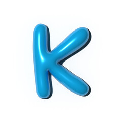 3D alphabet letter resembling a playful balloon. For adding a touch of childlike wonder to school projects, children's books, birthday party invitations, cartoon-themed designs.