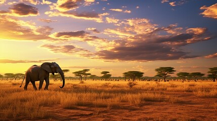 Gorgeous scenery of an African Savannah