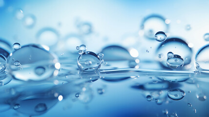 Background of water molecules, generative ai