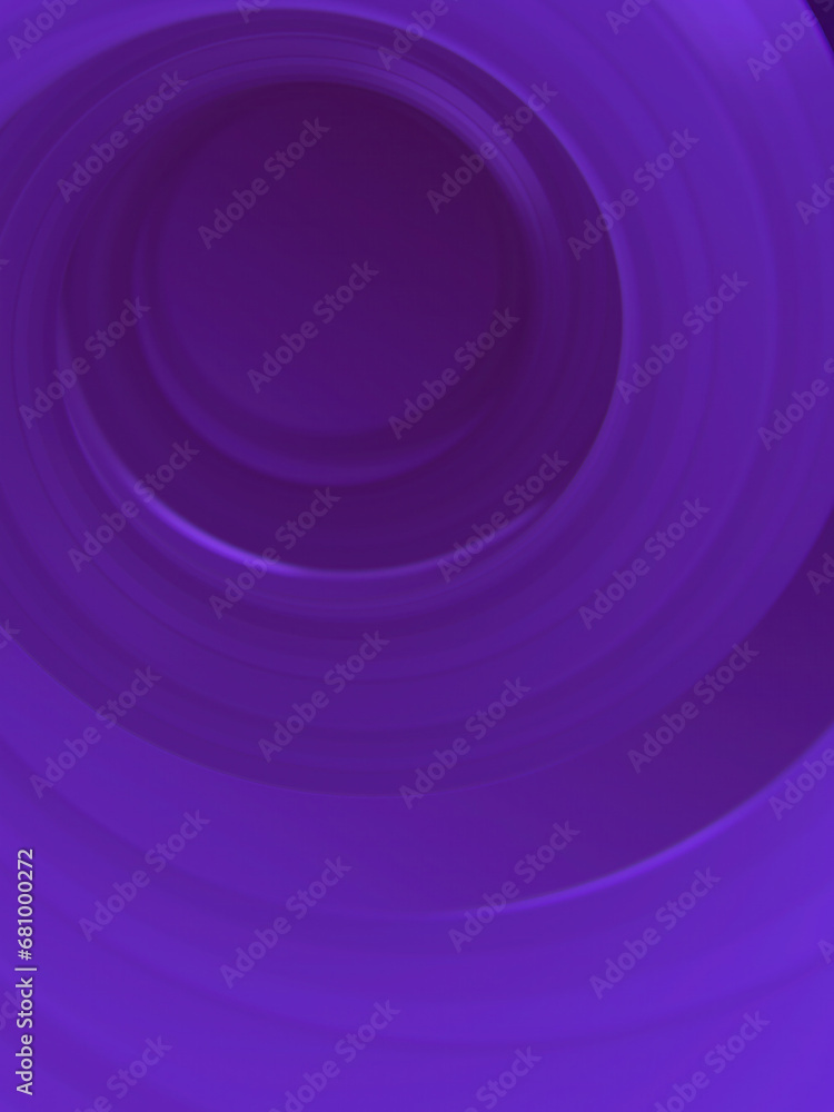 Aufkleber A large curved round object with a deep, rich purple hue. Abstract modern style. 3d rendering digital illustration