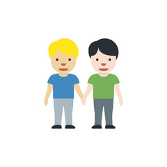 Men Holding Hands: Medium-Light Skin Tone, Light Skin Tone