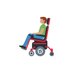 Man in Motorized Wheelchair: Medium Skin Tone