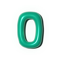 3D alphabet letter resembling a playful balloon. For adding a touch of childlike wonder to school projects, children's books, birthday party invitations, cartoon-themed designs.