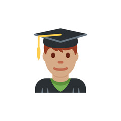 Man Student: Medium Skin Tone