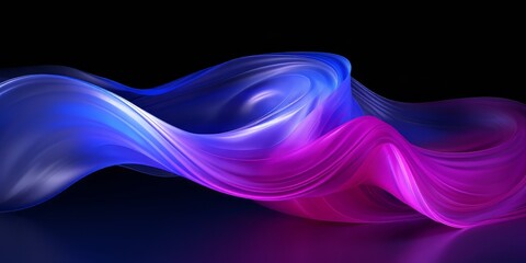 Cosmic Lullaby Glowing Abstract Wave's Dance in the Darkness black red blue background texture