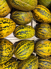 Close up view of melons