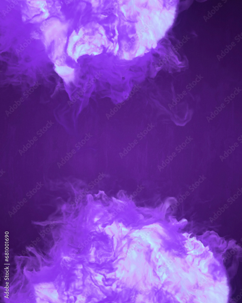 Aufkleber dynamic composition with bright swirls of purple flames. 3d rendering digital illustration
