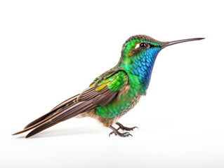 Hummingbird Studio Shot Isolated on Clear White Background, Generative AI