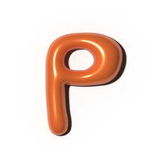 3D alphabet letter resembling a playful balloon. For adding a touch of childlike wonder to school projects, children's books, birthday party invitations, cartoon-themed designs.