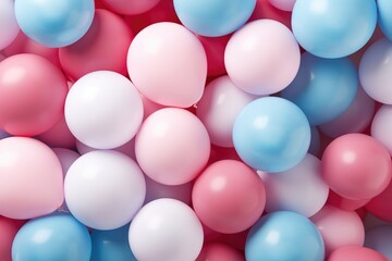 A Colorful Cluster of Balloons in Close Up