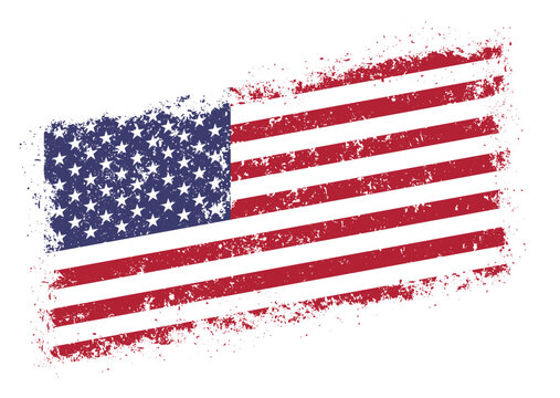 USA Flag Colorful Grunge Sticker