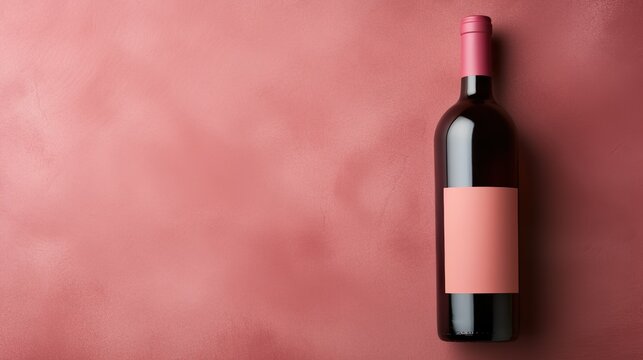 Red wine bottle made with Ai generative technology