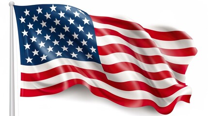 Obraz premium Memorial Day. Remember and honor. Vector 2d illustration of America flag, eagle, balloons, star and logo for poster, background or cover