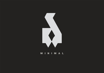 Minimal logo design vector template. Icon symbol vector.