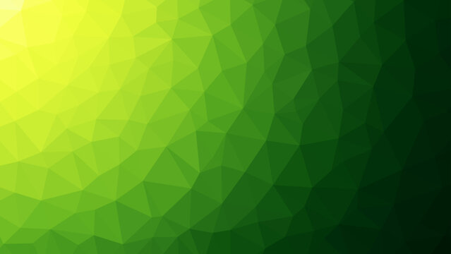 Green low poly triangle mosaic backdrop, polygon background for web, banner, flyer, presentation.