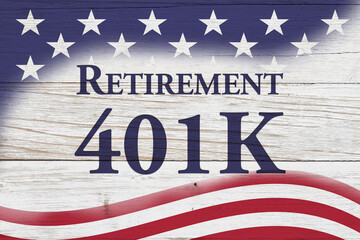 401k for retirement savings with stars and stripes