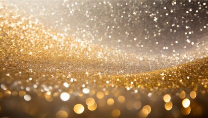 photo of gold and silver glitter lights background