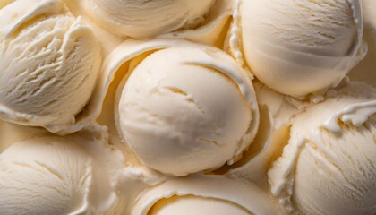 vanila flavour gelato full frame detail close up of a beige surface texture of vanilla ice cream