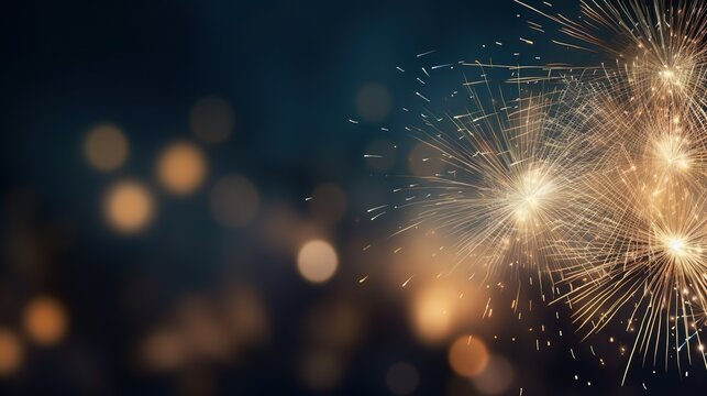 Abstract background. Blurred bokeh dark background, Christmas and New Year holiday