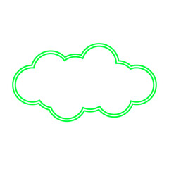 Obraz premium Neon Cloud Icon