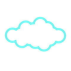 Obraz premium Neon Cloud Icon