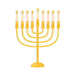 jewish menorah candles