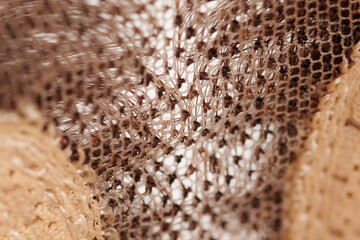 Natural looking blonde wig close-up details, natural hair, extension system