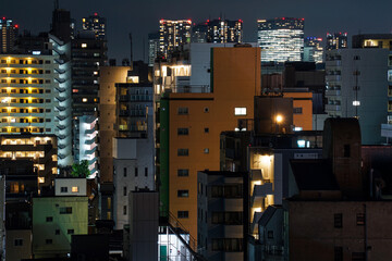 Night view of Tokyo city in Japan