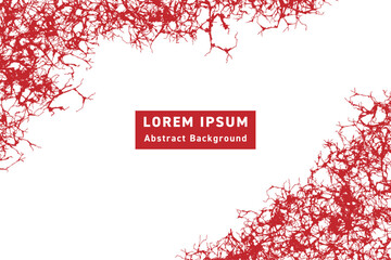 ひび割れ・クラック・棘・血管の形で構成した退廃的な雰囲気の背景（赤） © papico