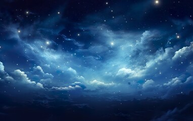 Beautiful background nightly sky - obrazy, fototapety, plakaty