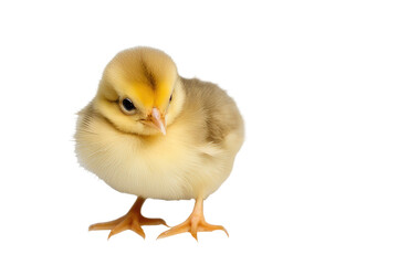 Obraz premium a high quality stock photograph of a single chick isolated on a white background