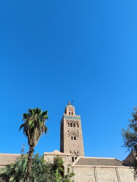 minaret of the mosque in Marrakech