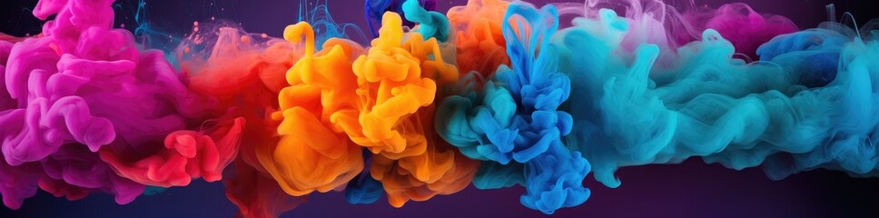 Obraz premium A Beautiful Dance of Colorful Smoke in the Air