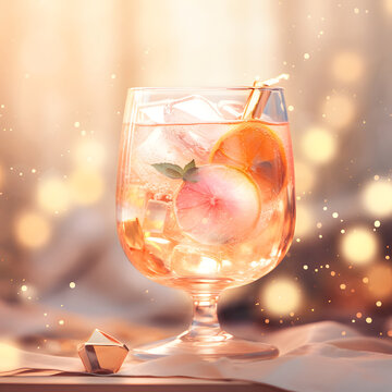 3d rendering of factasy for fairytale, with pumpkin car, mashmellow hot drink, party, dream