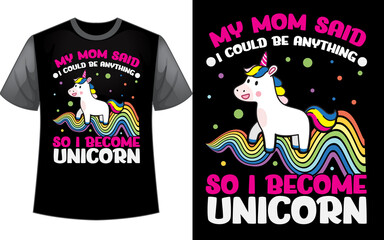 Unicorn T-shirt design