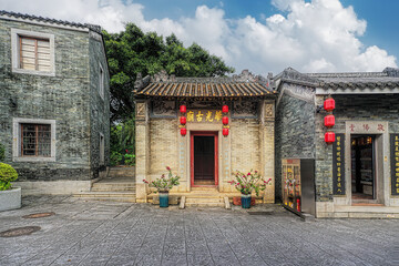Guangzhou city, Guangdong Province, China. Lingnan Impression Garden integrates sightseeing,...