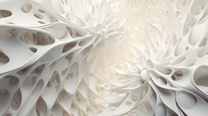 fractal shape abstract white and light background - obrazy, fototapety, plakaty