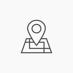 Gps icon vector. location, pin, pointer, map, marker, travel, pin, point icon vector symbol	