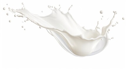 Milk splash isolated on transparent or white background