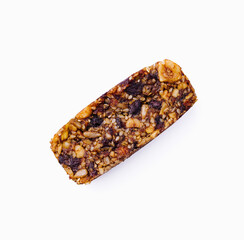 granola bar isolated on white background