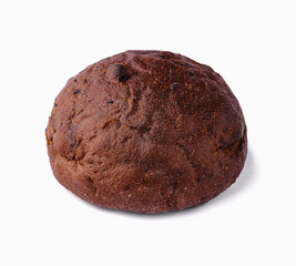 Black round bread top view