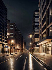 night city street, Generative AI