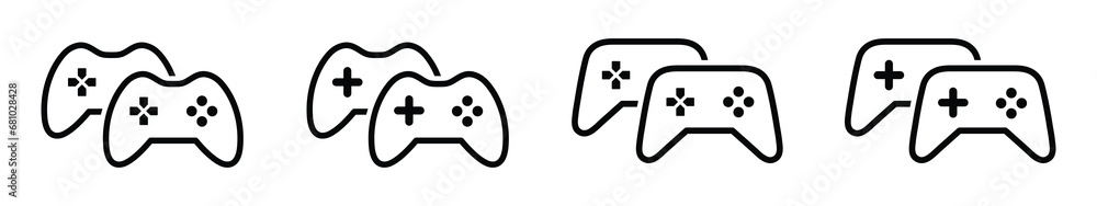 Wall mural joystick icon. game console set icon, vector illustration