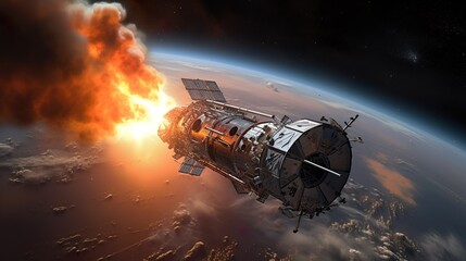 Hubble space telescope, a powerful observatory in orbit.