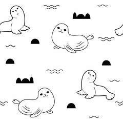 Cute animals winter pattern