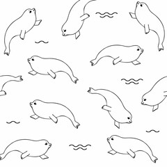 Cute animals winter pattern