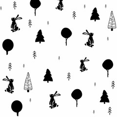 Cute animals winter pattern